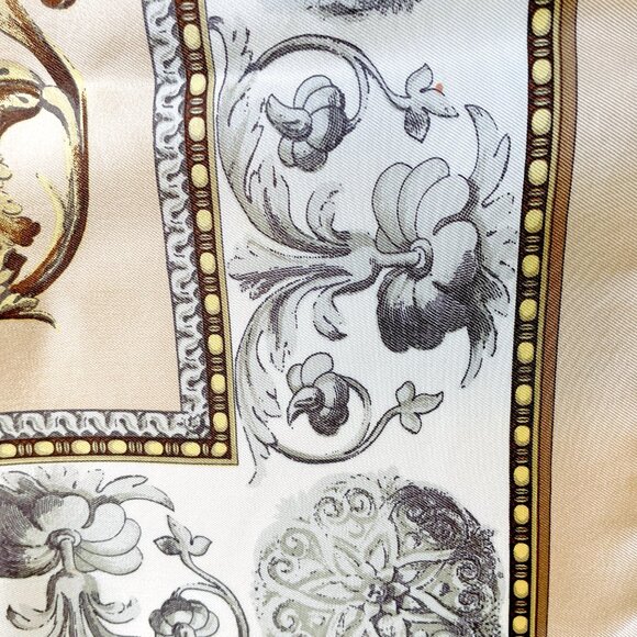 Max Mara Italian Silk Scarf Baroque Print - Picture 9 of 13